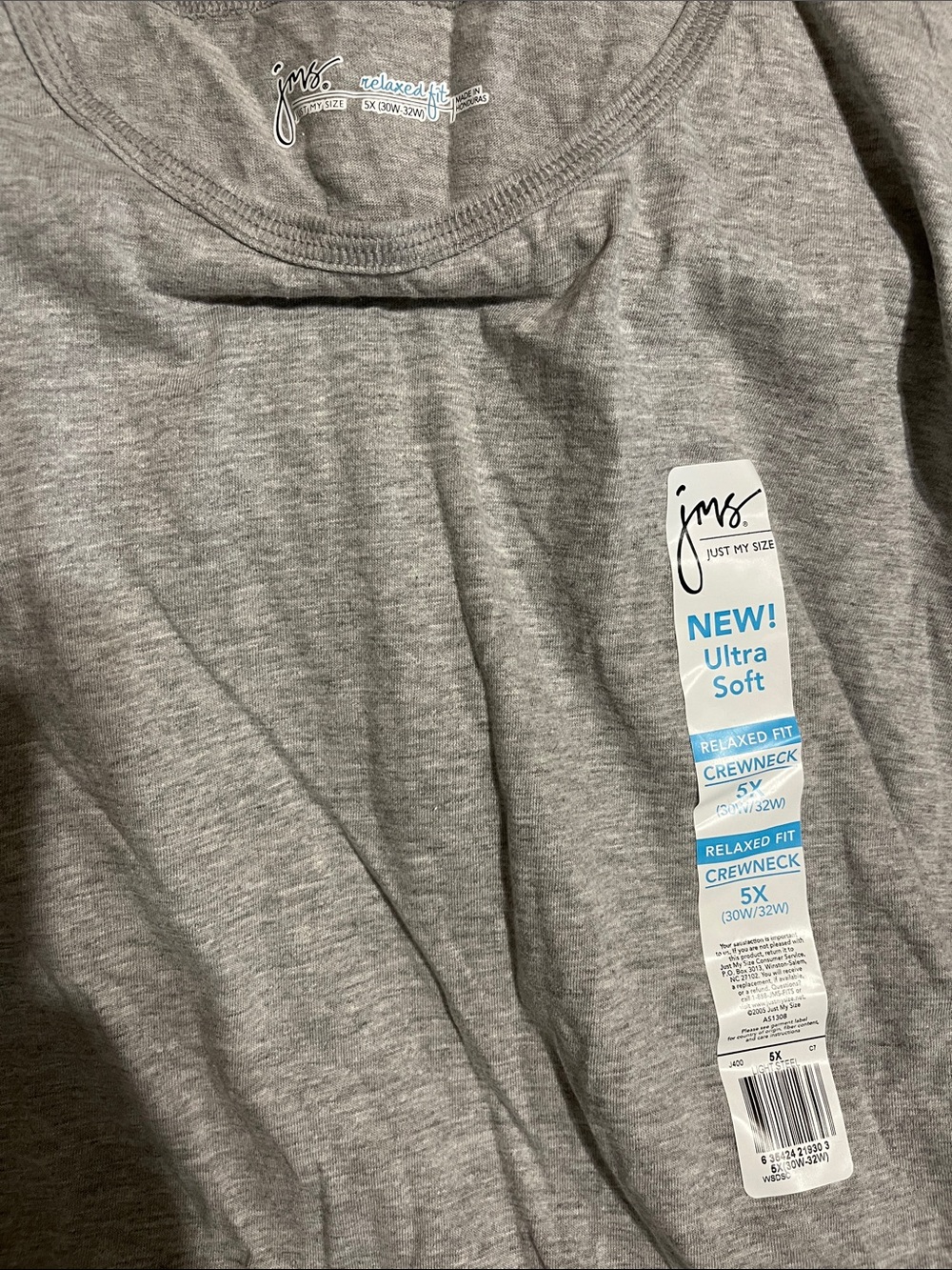 Just My Size Heather Gray Ultra Soft Crewneck Tee